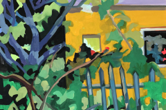 Place with the blue tree