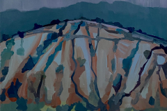 Rain curtain over mountains