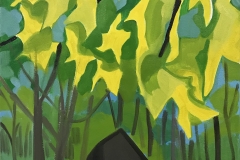 Cabin with big leaves