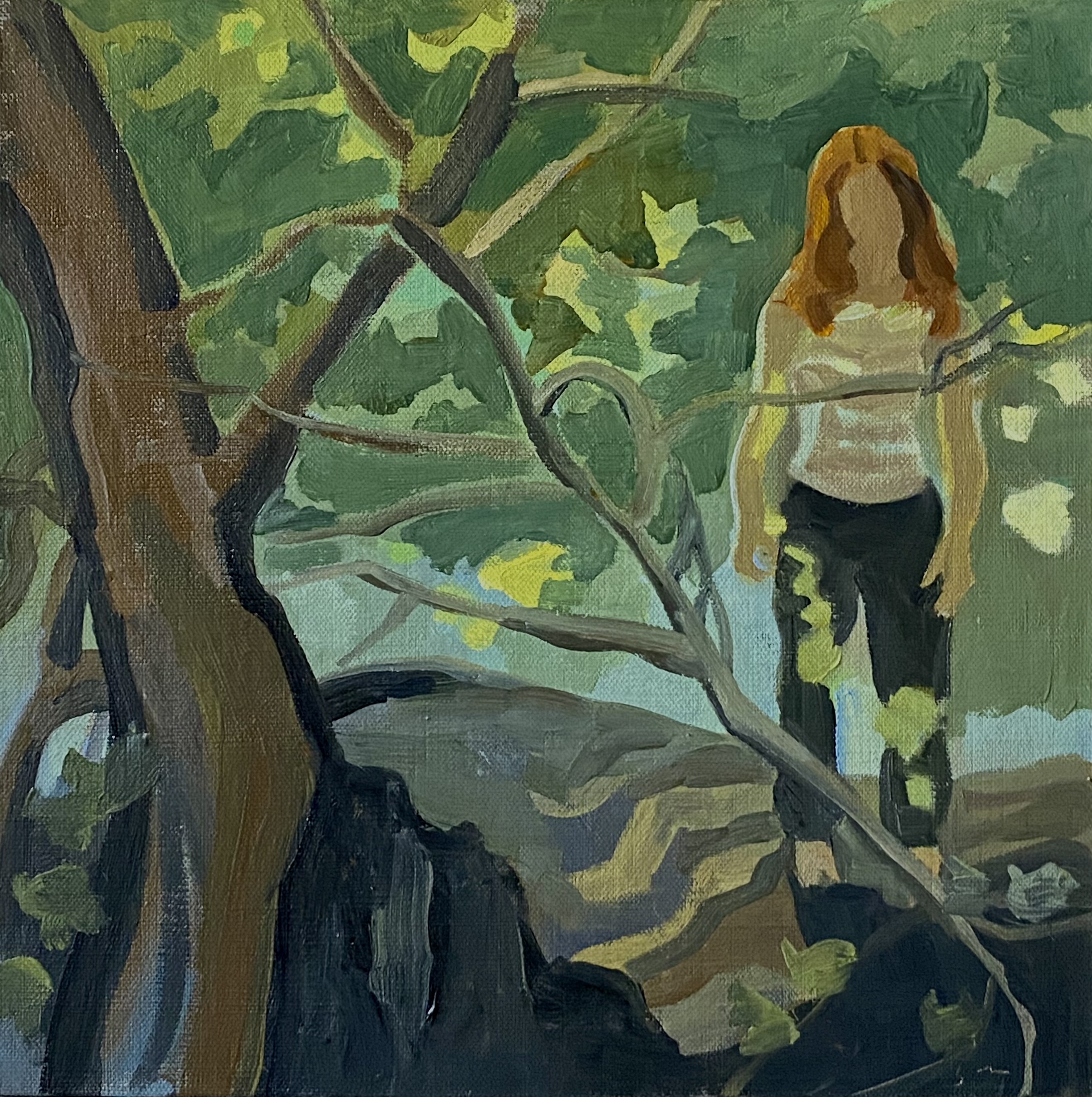 Girl in the woods